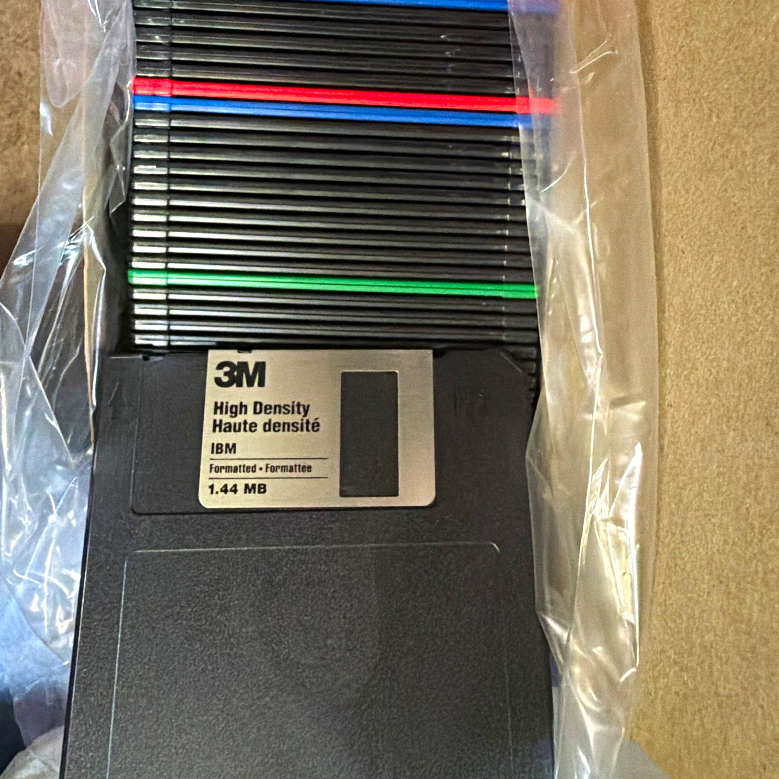 3M 3.5" High Density 1.44MB IBM Formatted Floppy Disks Bag Pack