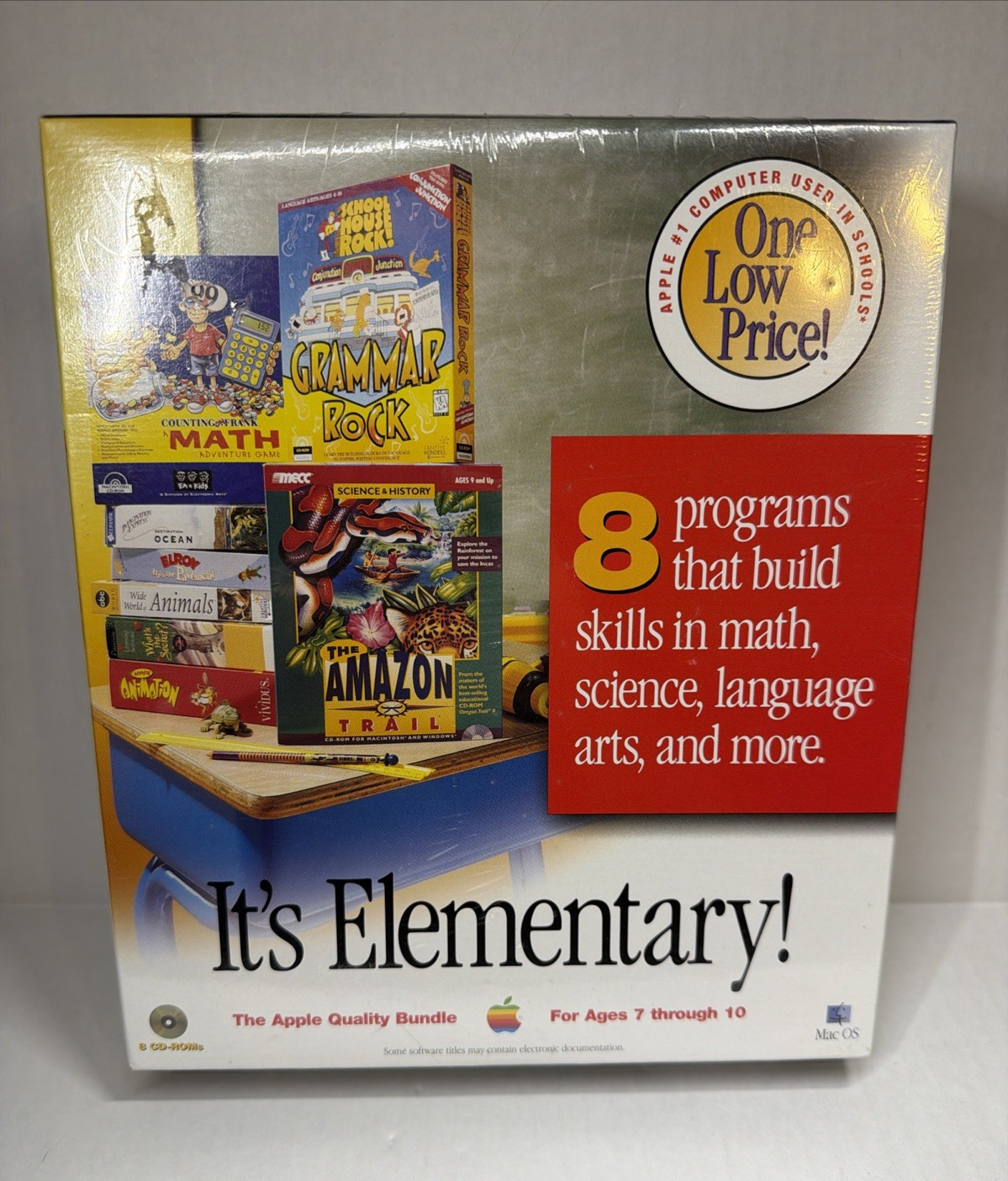 It’s Elementary Vintage Software - 8 Titles - 8 CD Roms - Mac OS 7 - Ages 7-10