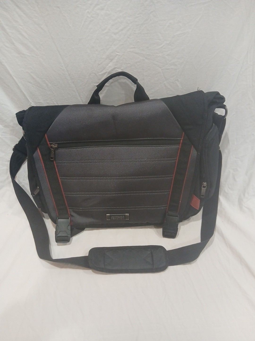 Vintage Kenneth Cole "The Slam Dunk" Laptop Messenger Bag/Briefcase Black-Grey