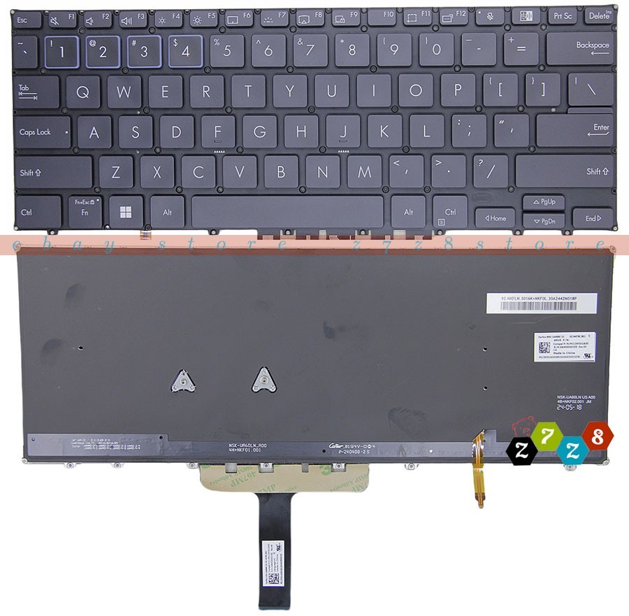 New ASUS ExpertBook B5 B5402 B5402F B5402FBA B5402C B5402CEA Keyboard US Backlit
