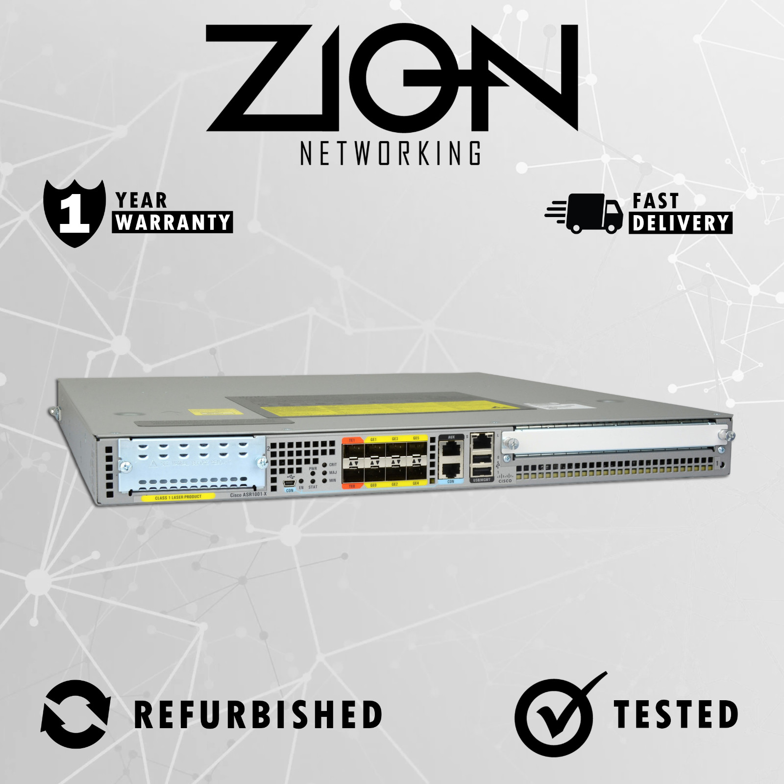 CISCO ASR1001X-20G-K9 ASR1001-X with 6-built-in GE ports with 20G & Dual AC PS