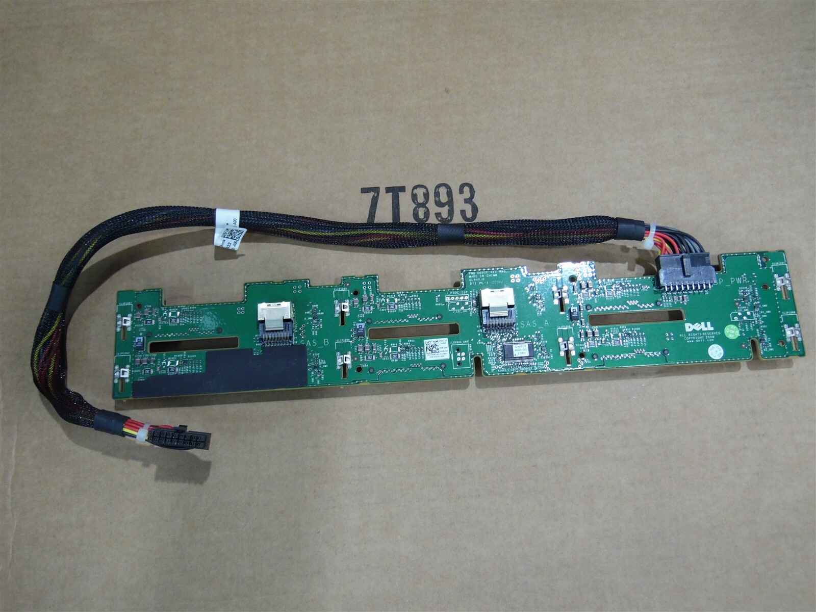 HDD BACKPLANE 6 X 3.5" SAS SATA DELL POWEREDGE R710 3.5" SERVER W814D XT622