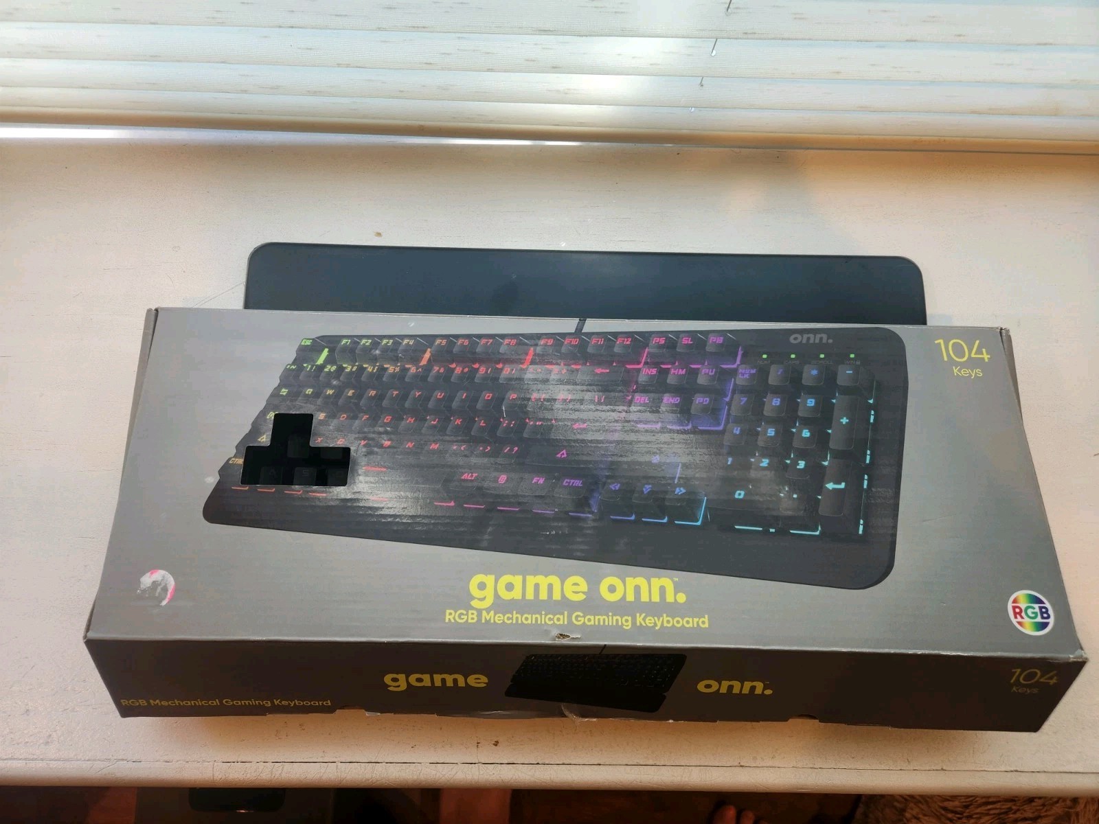 ONN RGB Mechanical Gaming Keyboard 104 Keys, New Open box