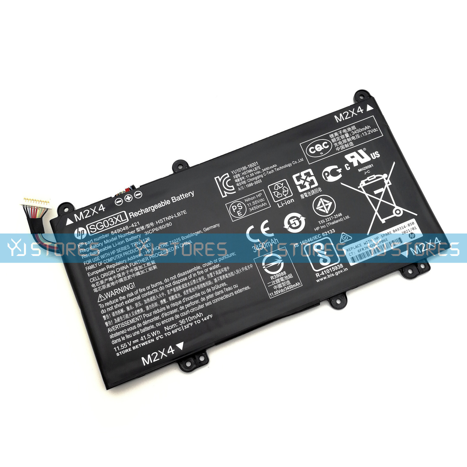 Genuine SG03XL 41.50Wh Battery for HP Envy M7-U 849049-421 HSTNN-LB7F 849315-850