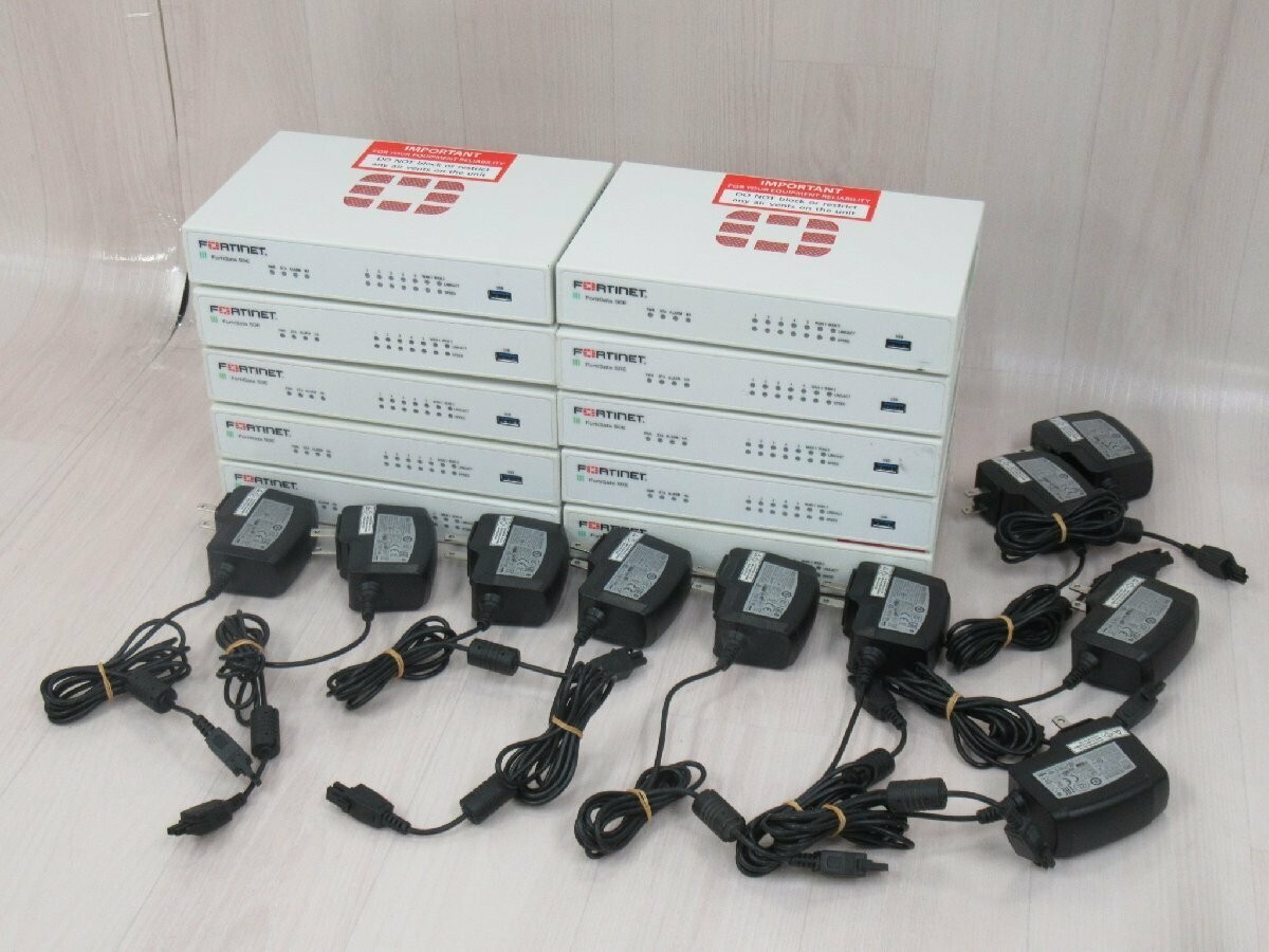 Fortinet Fortigate-50E Network Security Firewall Initialized FG-50E w/Adapter