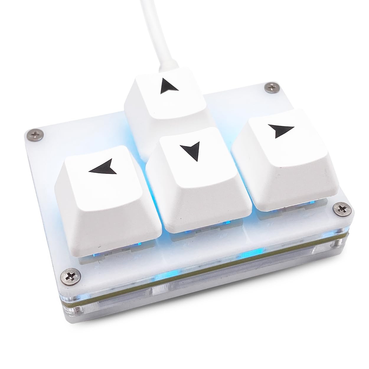 BTXETUEL Mini 4Key Keyboard WASD Arrow Key Keycaps OneHanded Mechanical Gamin