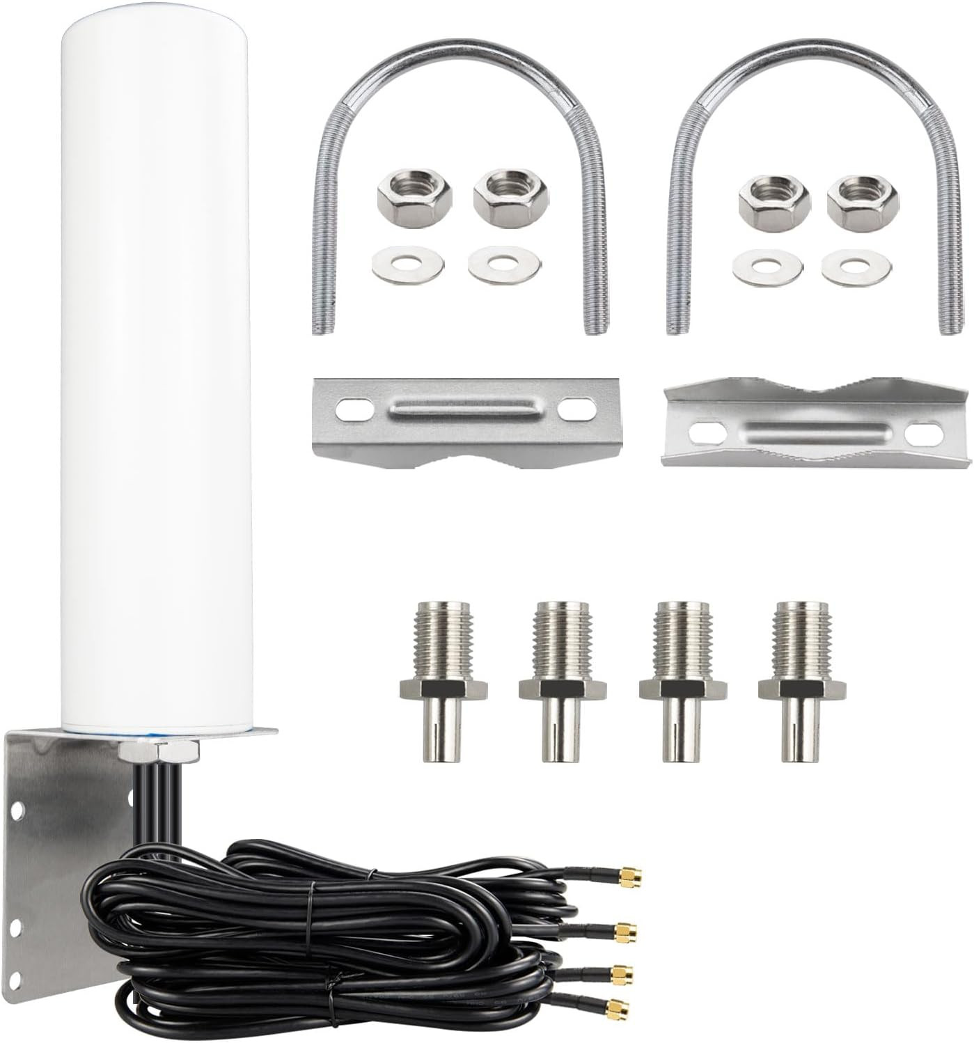 4X4 MIMO 4G LTE 5G Antenna 600-6000Mhz Omnidirectional Wifi Antenna with SMA
