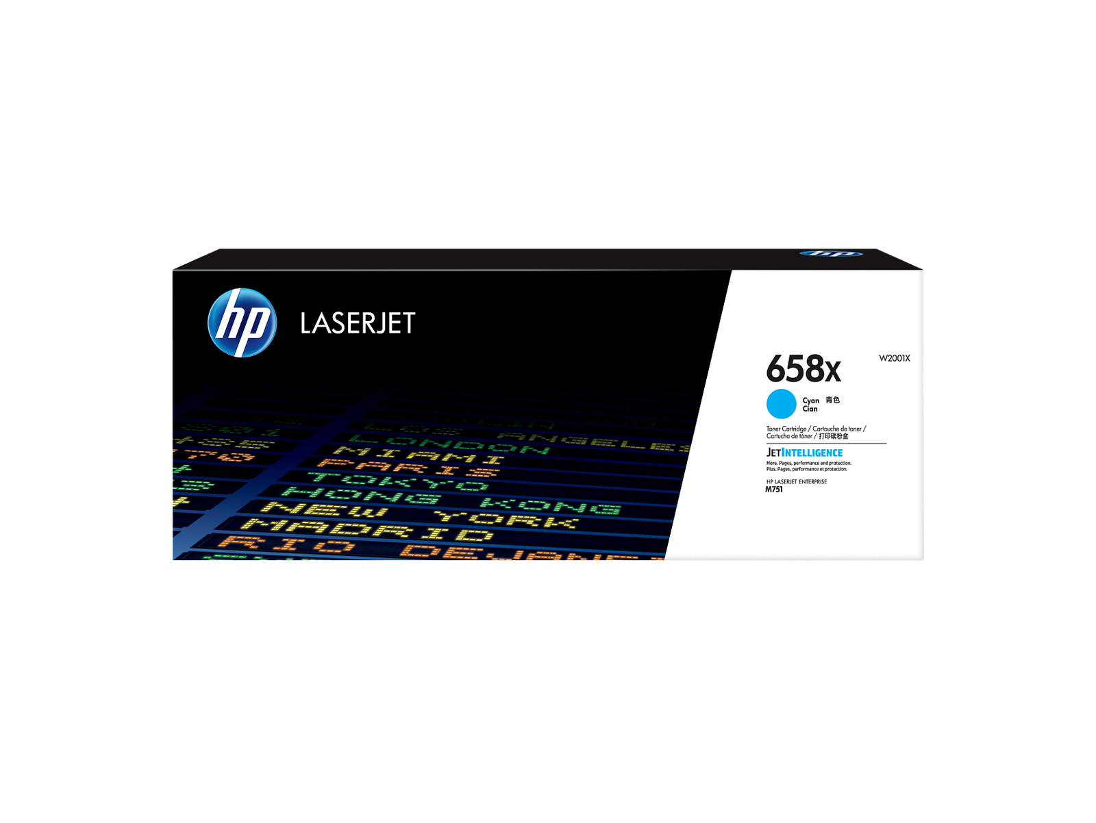 HP 658X High Yield Cyan Original LaserJet Toner Cartridge, ~28,000 pages, W2001X
