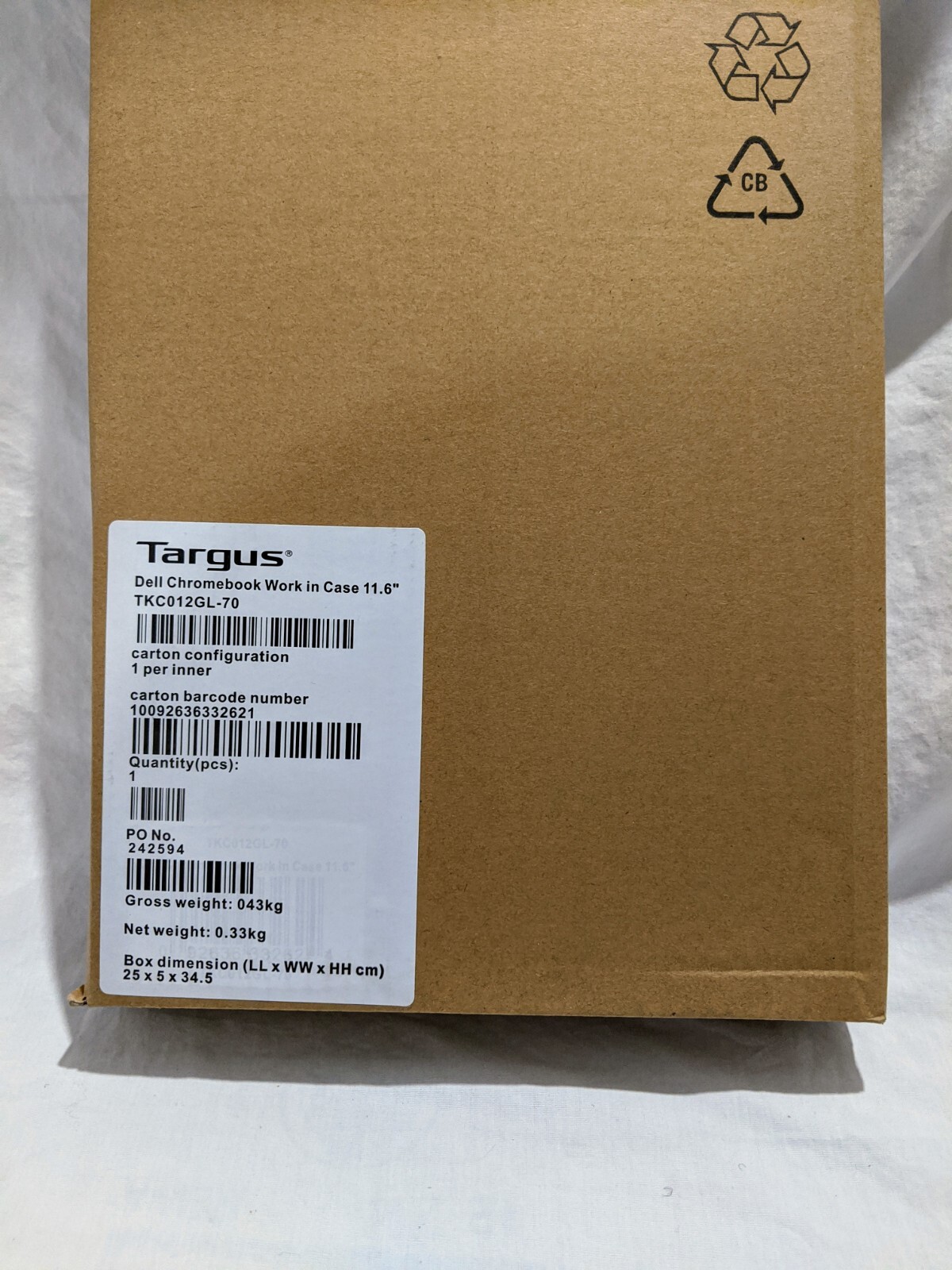 Targus case 11.6-Inch Laptop Chromebook, Black & Blue TKC012GL-70