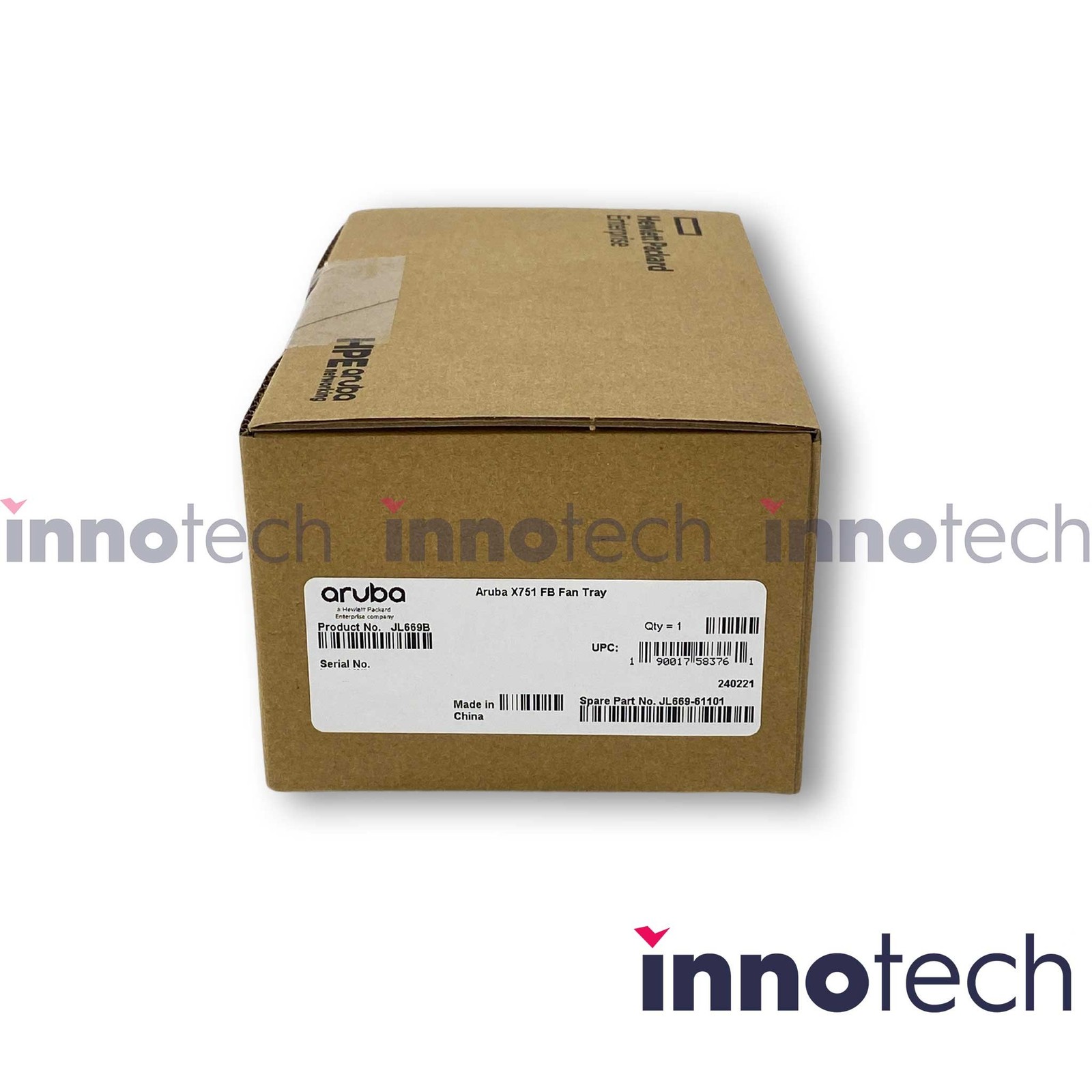 Aruba JL669B X751 Front to Back Fan Tray New Sealed