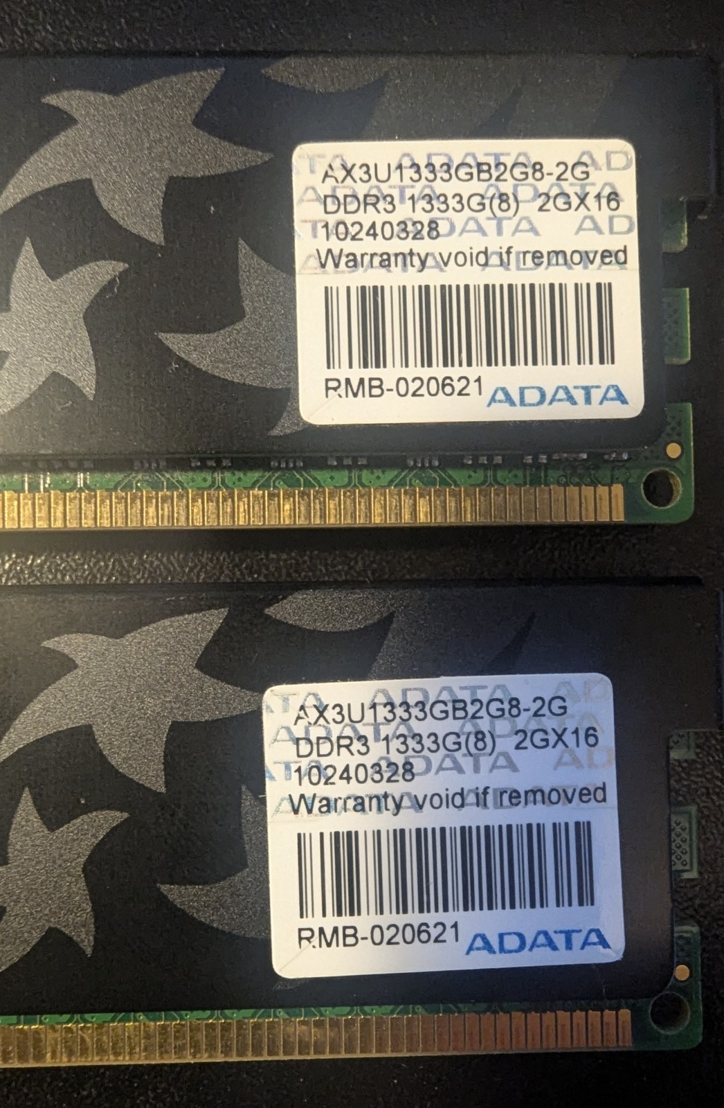 (Four modules) AX3U1333GB2G8-2G DDR3 1333G(8) 2GX16 10240328 adata gaming series