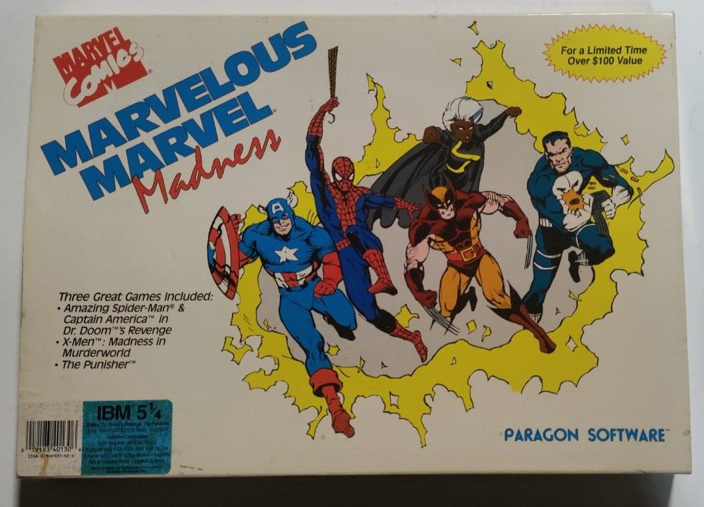 Marvelous Marvel Madness: Three Games - IBM/Tandy Compatible - Paragon Software