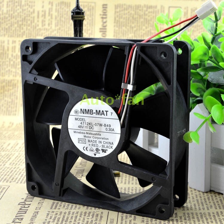 1pc for new 4712KL-07W-B49 NMB-MAT 12032 48V 3-wire inverter cooling fan[M158a]