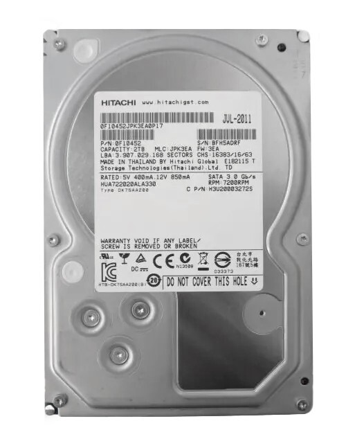 Hitachi Ultrastar DK7SAA200 HUA722020ALA330 2TB SATA HDD Hard Drive 0F10452
