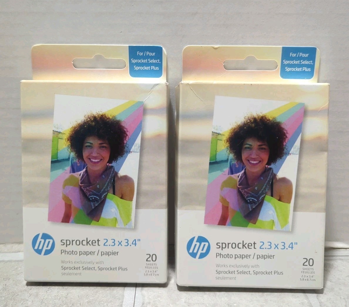 HP Sprocket Zink Photo Paper 2x3" for Sprocket Photo Printers 2x20/ 40 Sheets