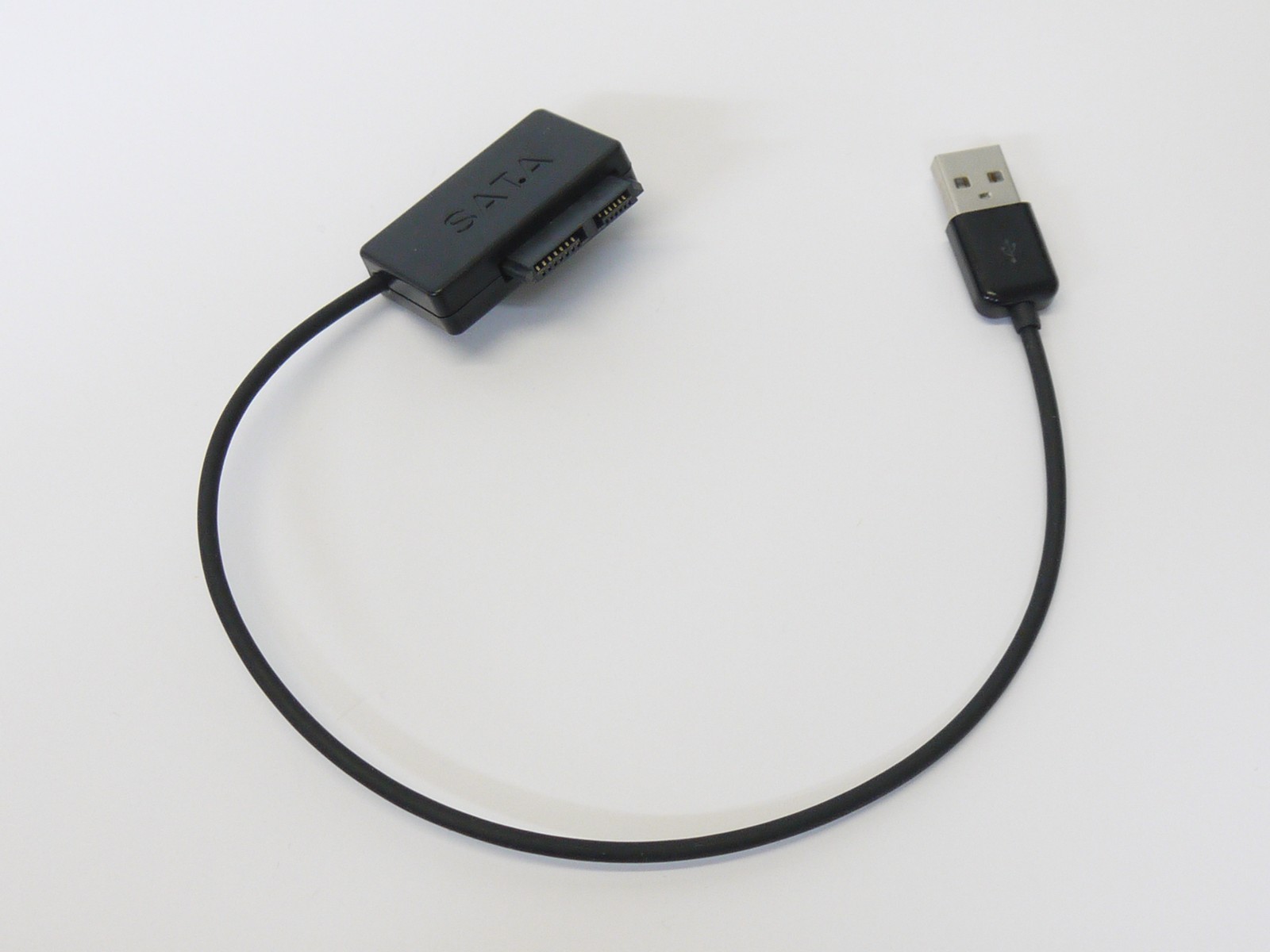 Black USB 2.0 to 7+6 13Pin Slimline SATA CD DVD Rom Optical Drive Cable Adapter