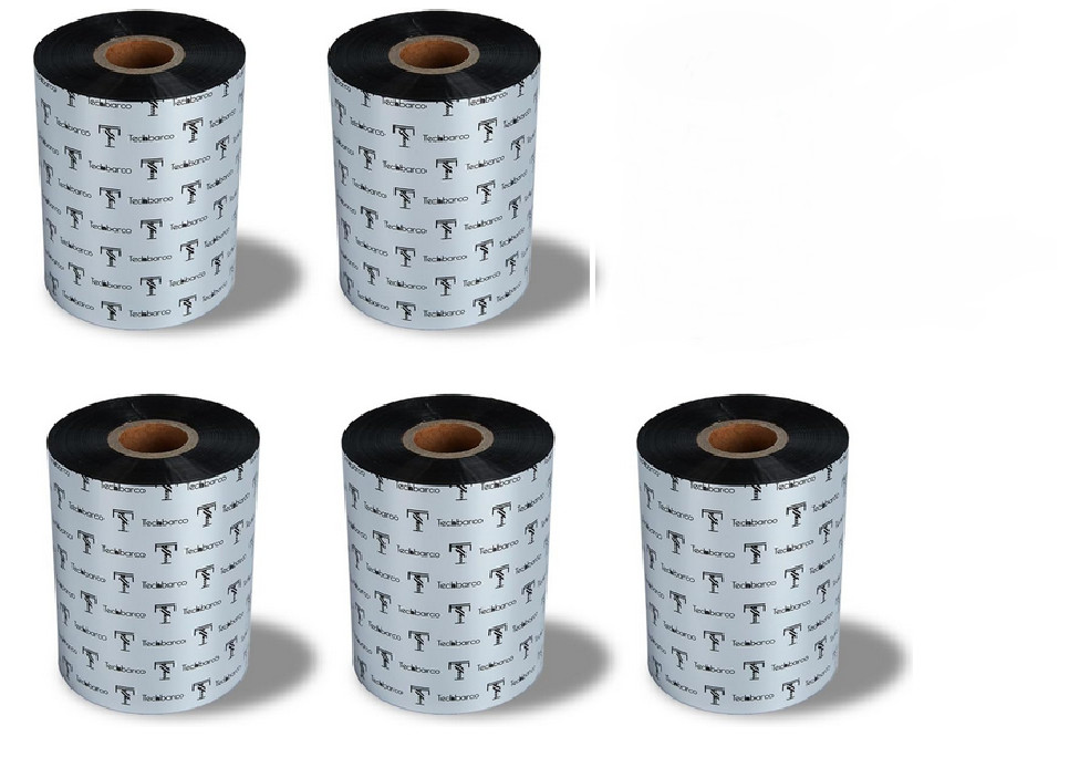 5 Rolls 4.33" x 1476' Premium Enhanced Wax Thermal Transfer Ribbon, 110mm x 4...