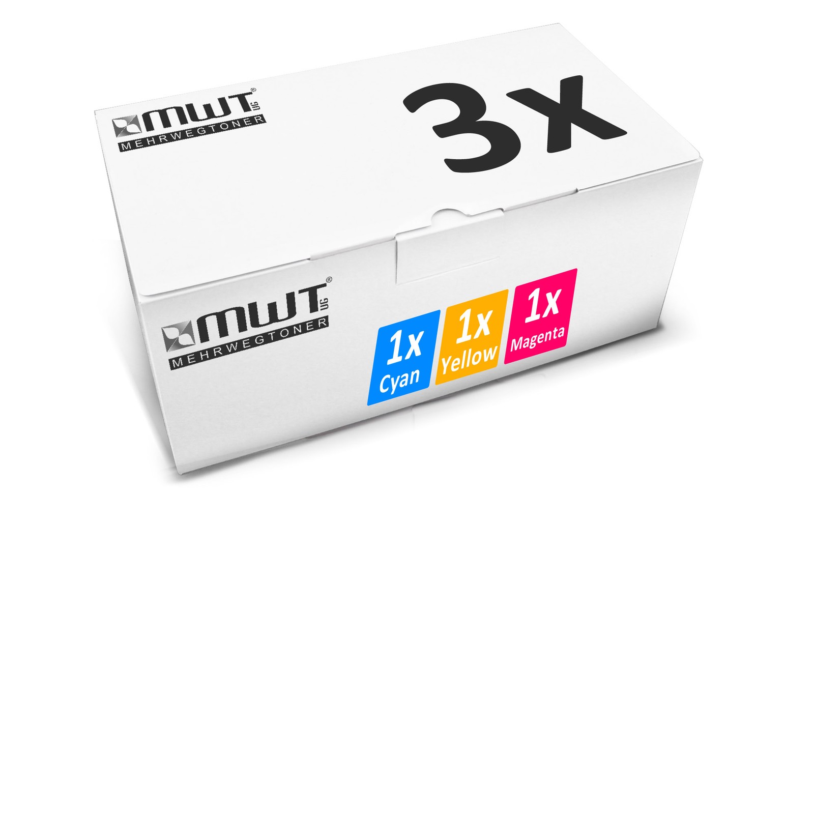 3x MWT Cartridge for Triumph-Adler 4006 Ci 4007 Per Approx. 20.000/30.000 Pages