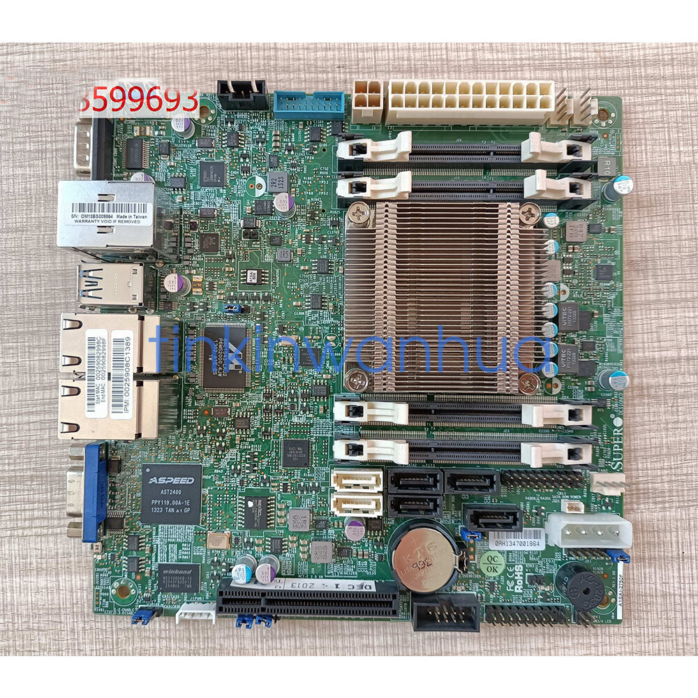 For Supermicro A1SAi-2750F DDR3 Mini-ITX Server Motherboard