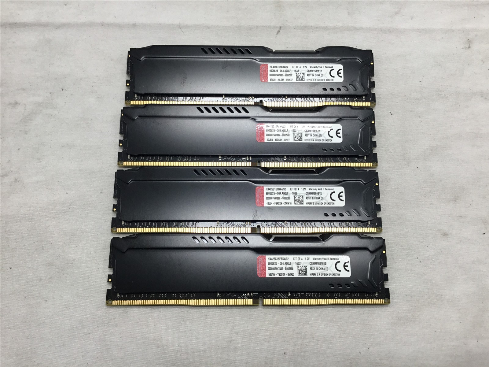 *KIT OF 4* Kingston HyperX Fury 4x8GB DDR4-2666 HX426C15FBK4/32
