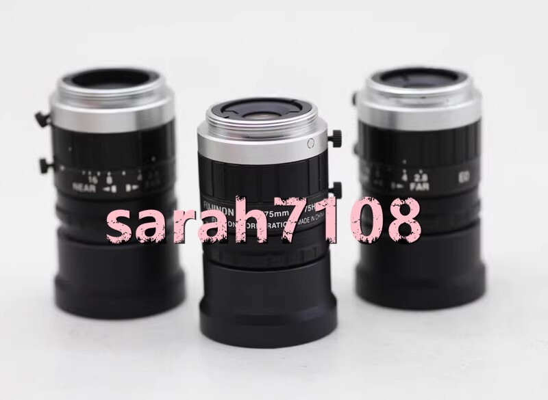 1PC USED FUJIFILM HF75HA-1B 75mm/ 2.8C port 2/3" industrial lens By FedEx or DHL
