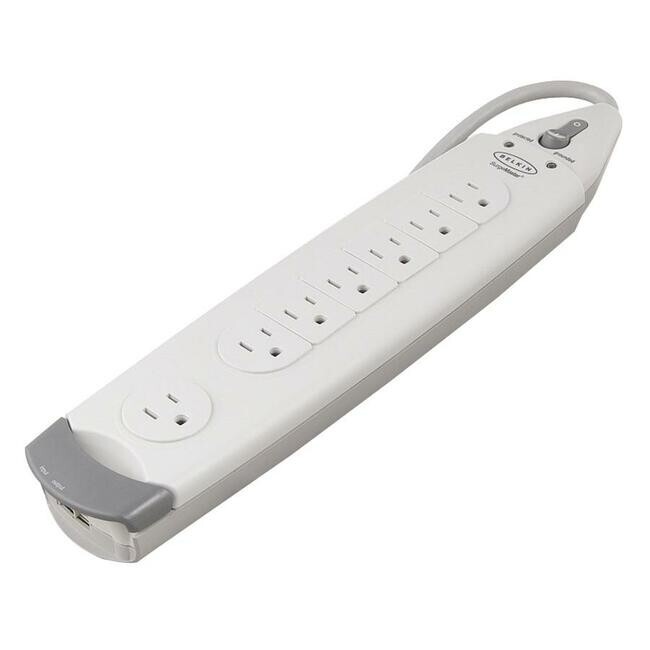 Belkin - F9H710-12 - 7 Outlet Power Strip Surge Protector 1060 J - 12ft - White