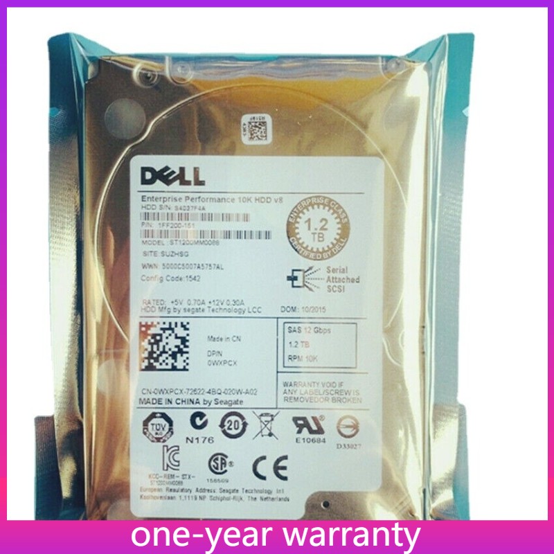 NEW Dell WXPCX 0WXPCX ST1200MM0088 1.2TB 10K SAS 12GB/s 2.5 in HDD Hard Drive