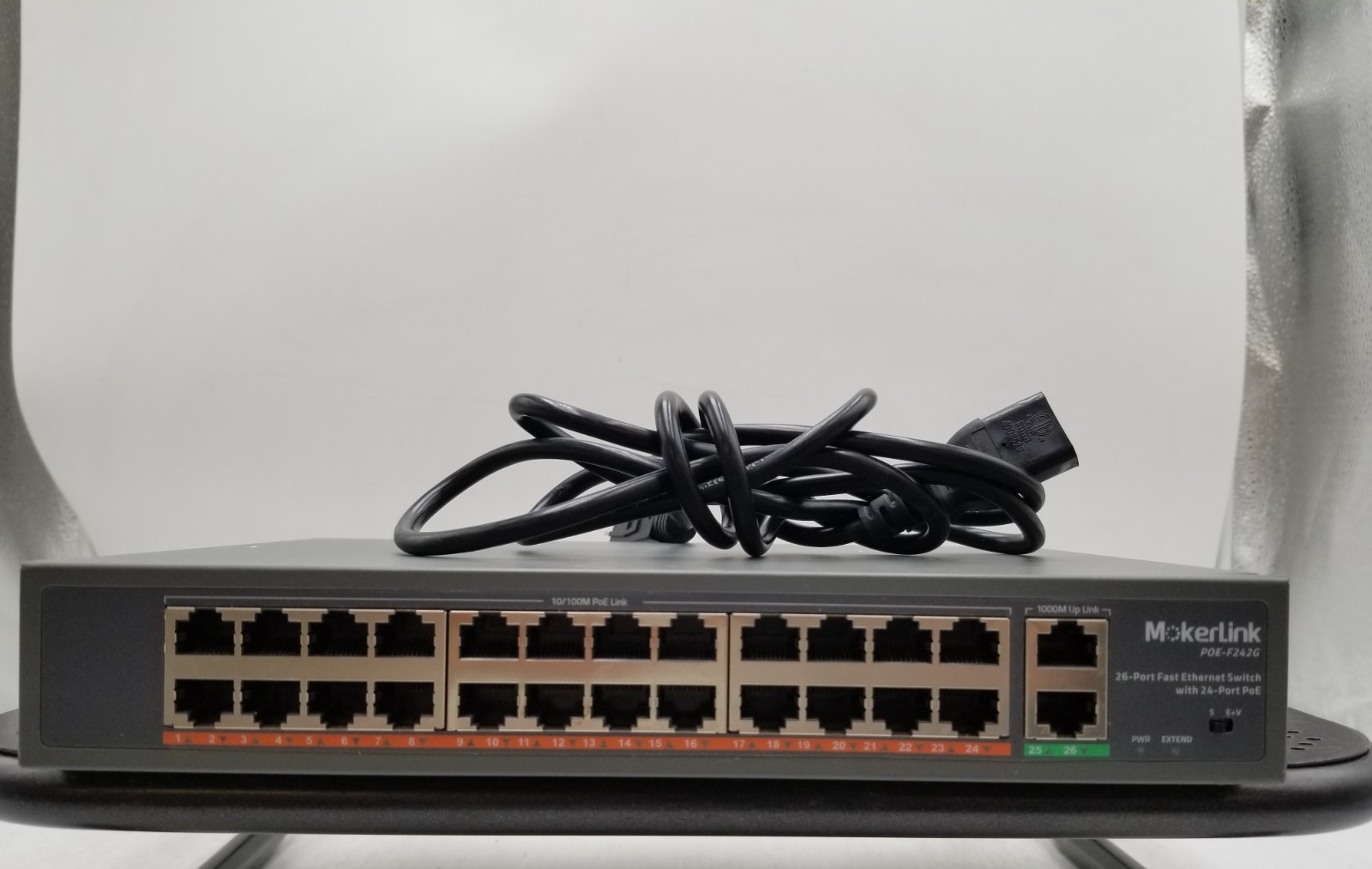 MokerLink POE-F242G, 26-Port fast Ethernet Switch with 24-Port POE