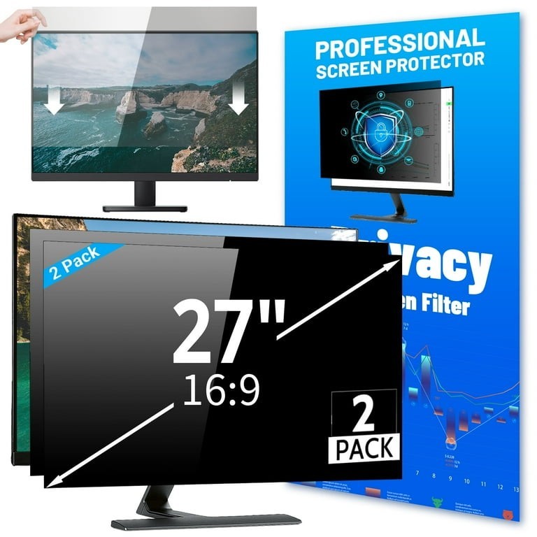 (2) 27" Privacy Filter Universal Monitor Screen Protector, ViewSonic VSPF2700