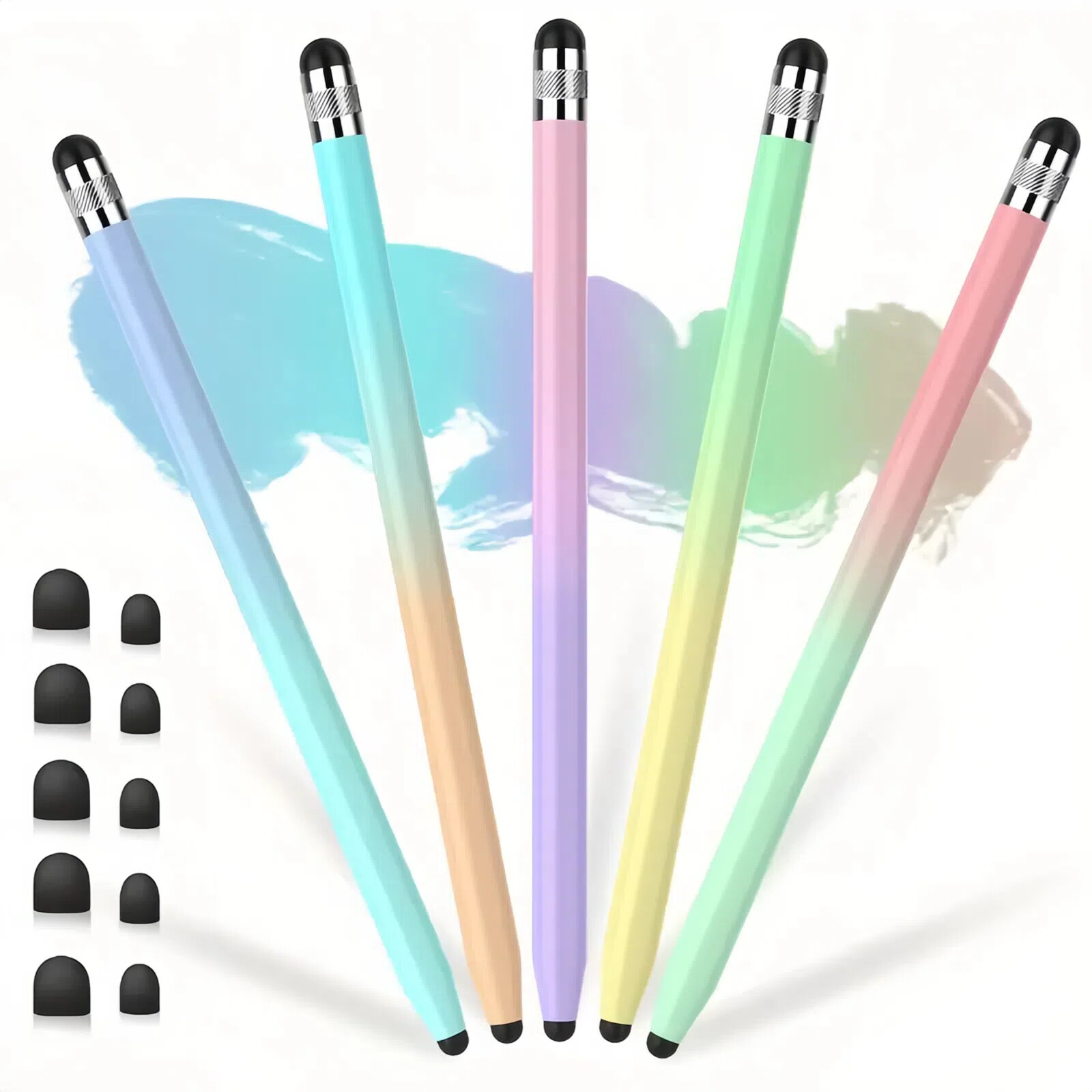 5x Stylus Pen 2 in1 Touch Screen Universal for iPad iPhone Samsung Galaxy Tablet