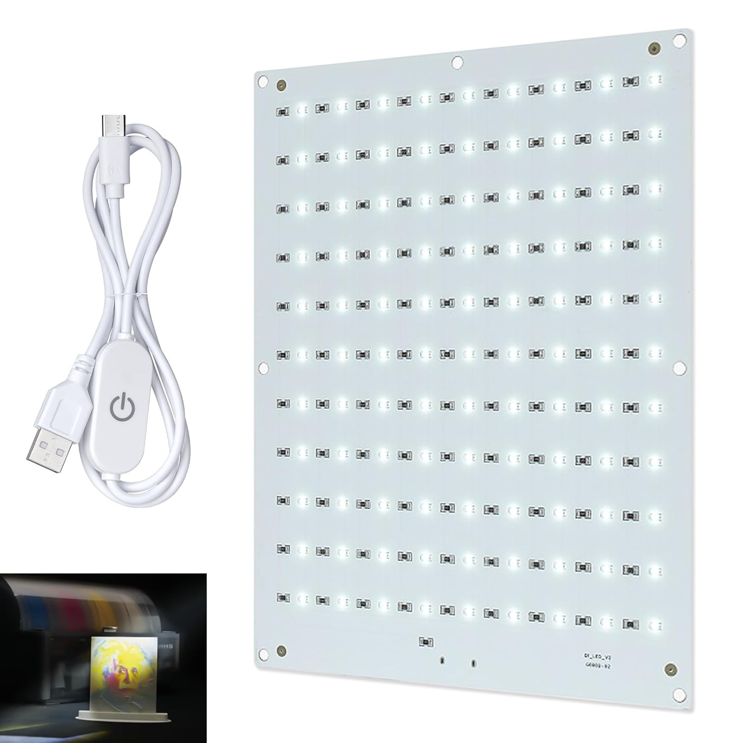 CMYK Lithophane LED Backlight Board Kit Compatible with Bambulab A1 Mini