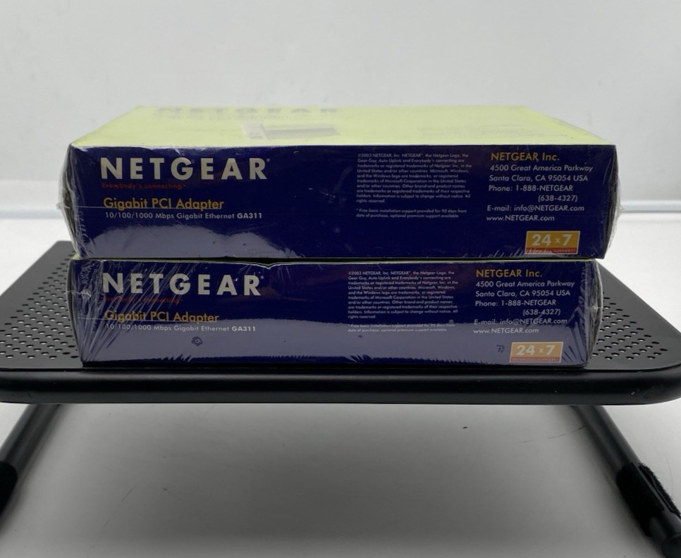 Lot of 2 NETGEAR GA311-100PES, PCI Gigabit Ethernet 10/100/1000 MB GA311