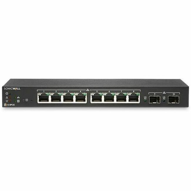 SonicWall SWS12-8 8-Port L2 Managed Ethernet Switch 02SSC8364