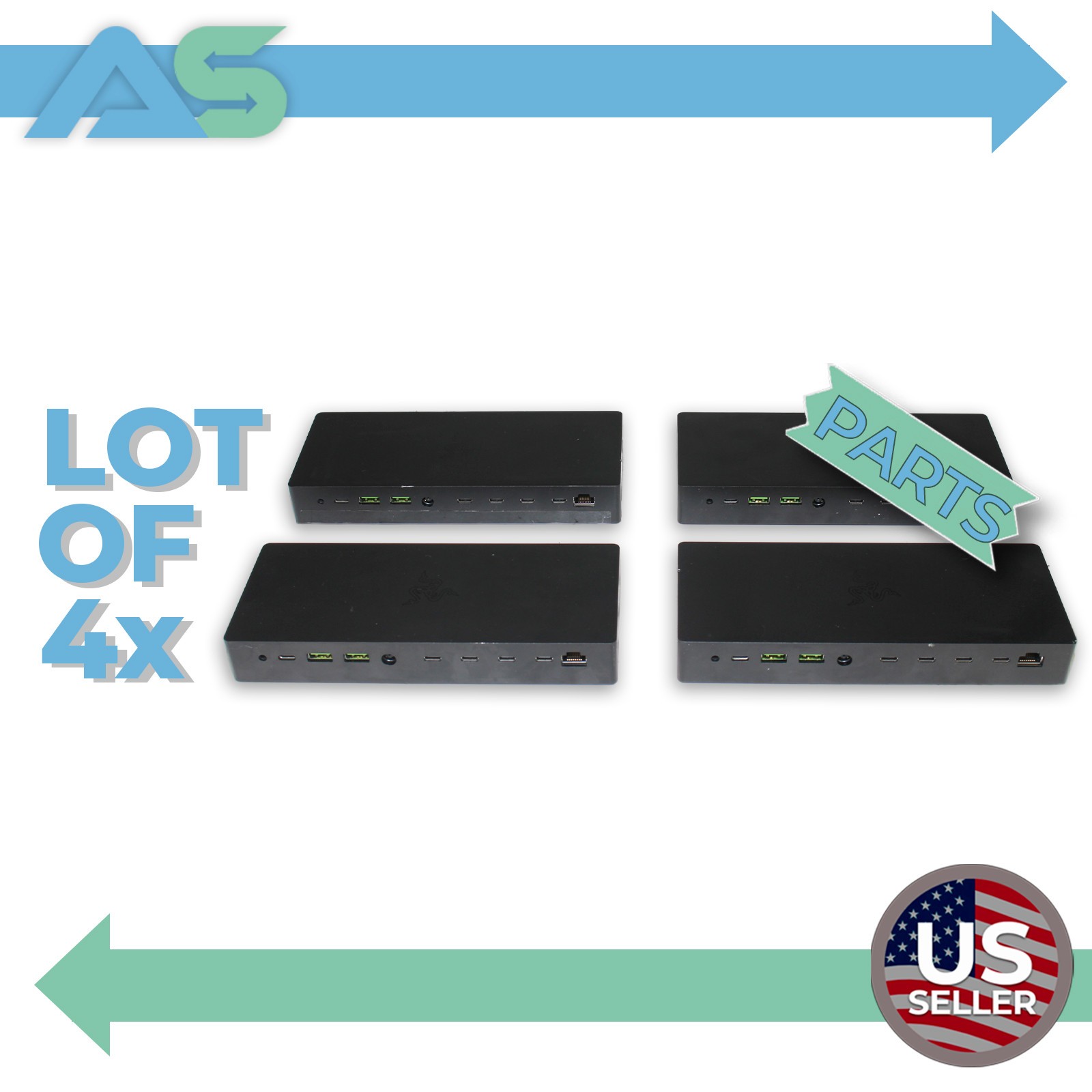 Lot of 4 Razer 🐍 Thunderbolt 5 Dock Chroma 10-Port USB USB-C LAN RC21-02290100