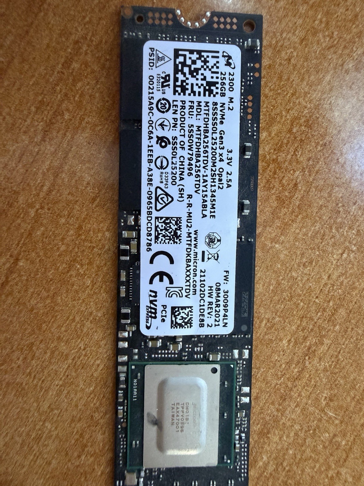 Micron 2300 256GB M.2 Gen 3 x4 SSD