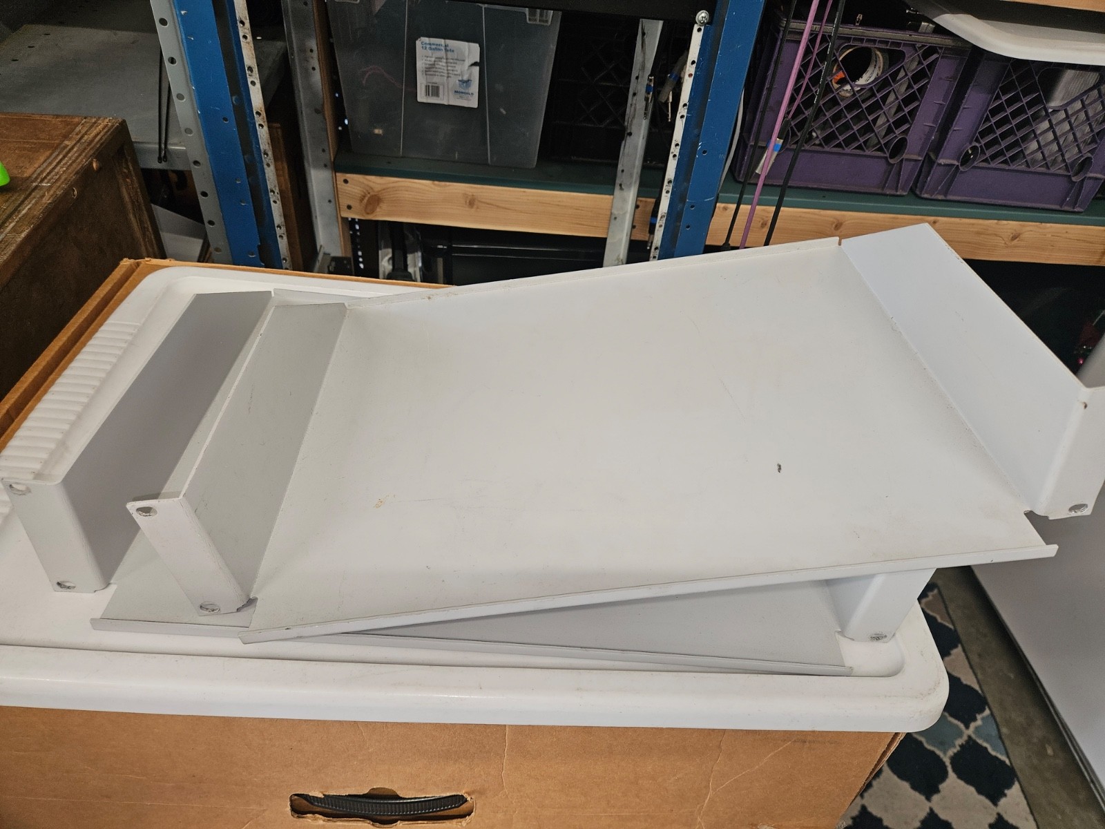 rack shelf aluminum grey 2 units