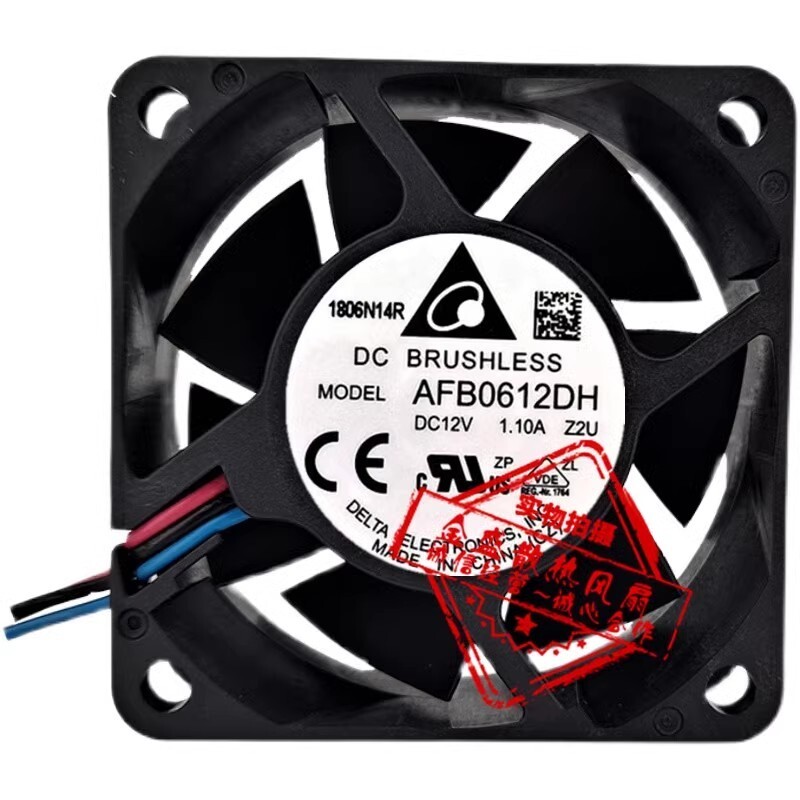 Delta AFB0612DH 6025 DC12V 1.10A 6CM 3-Wire High Airflow Cooling Fan
