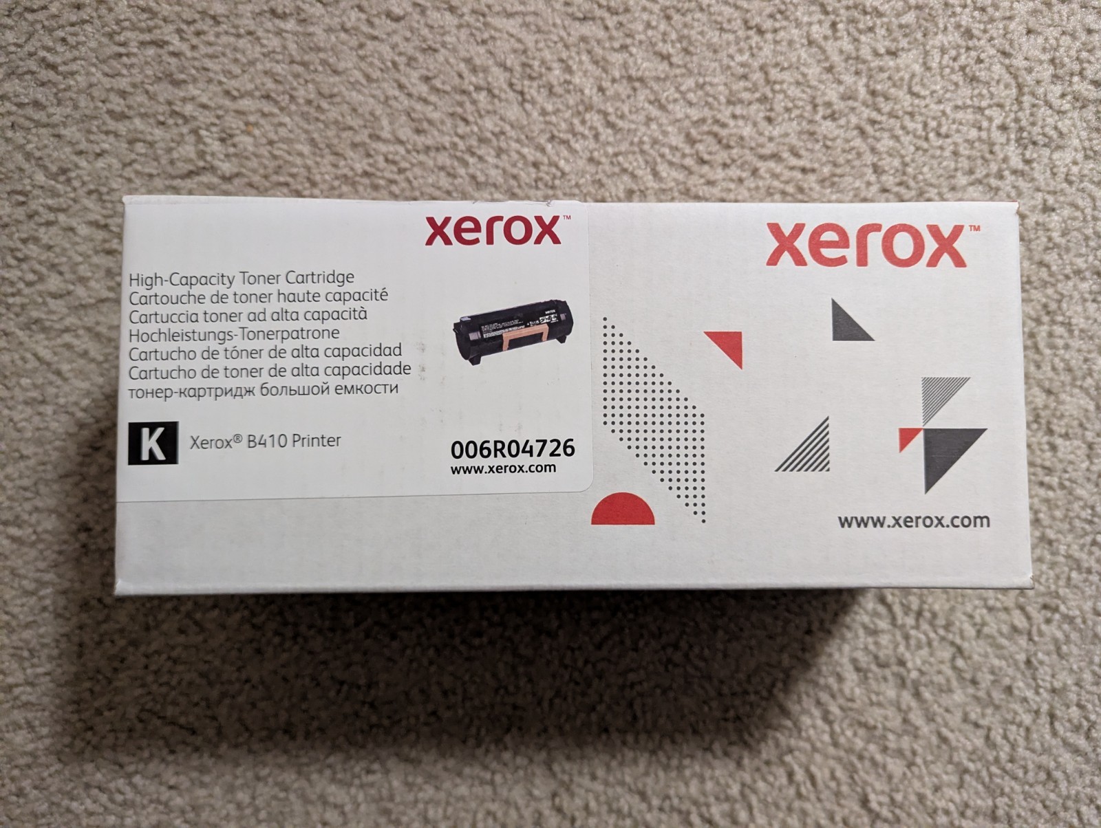Xerox Genuine B410 High-Capacity Black Toner Cartridge 006R04726