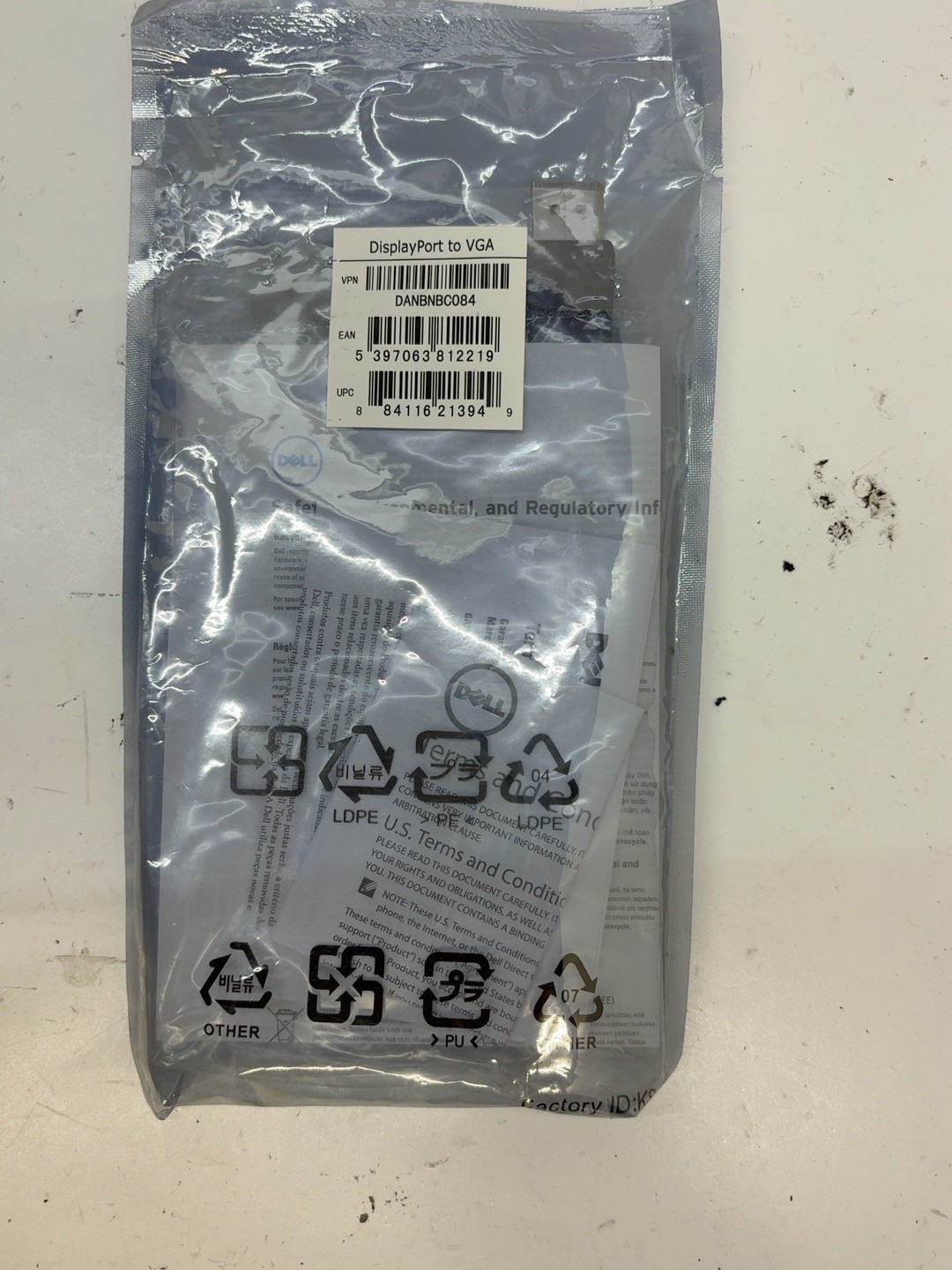 Lot of  9 Genuine Dell 0M9N09 DisplayPort to VGA Adapters OEM New T8B7