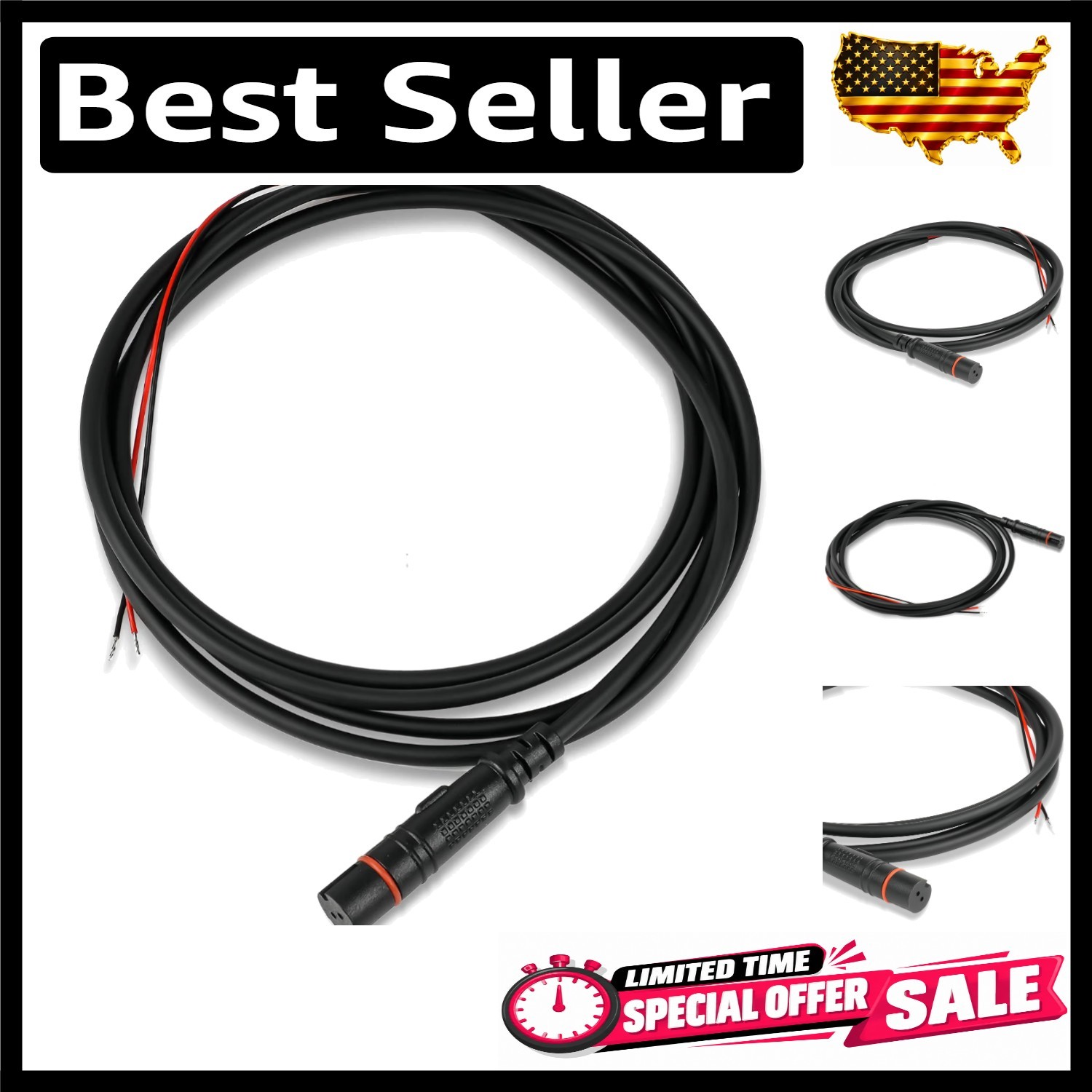 High-Quality 6ft Power Cable for HOOK2 Models - Waterproof & Lightweight