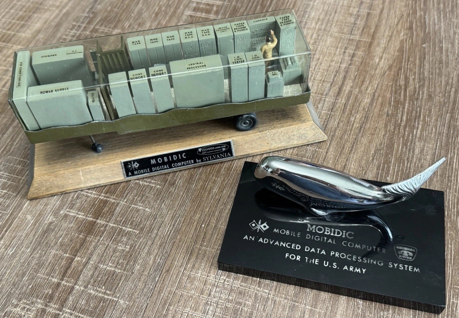 1960s Mobidic Mobile Digital Computer Model, Plaque & Letter US Military History
