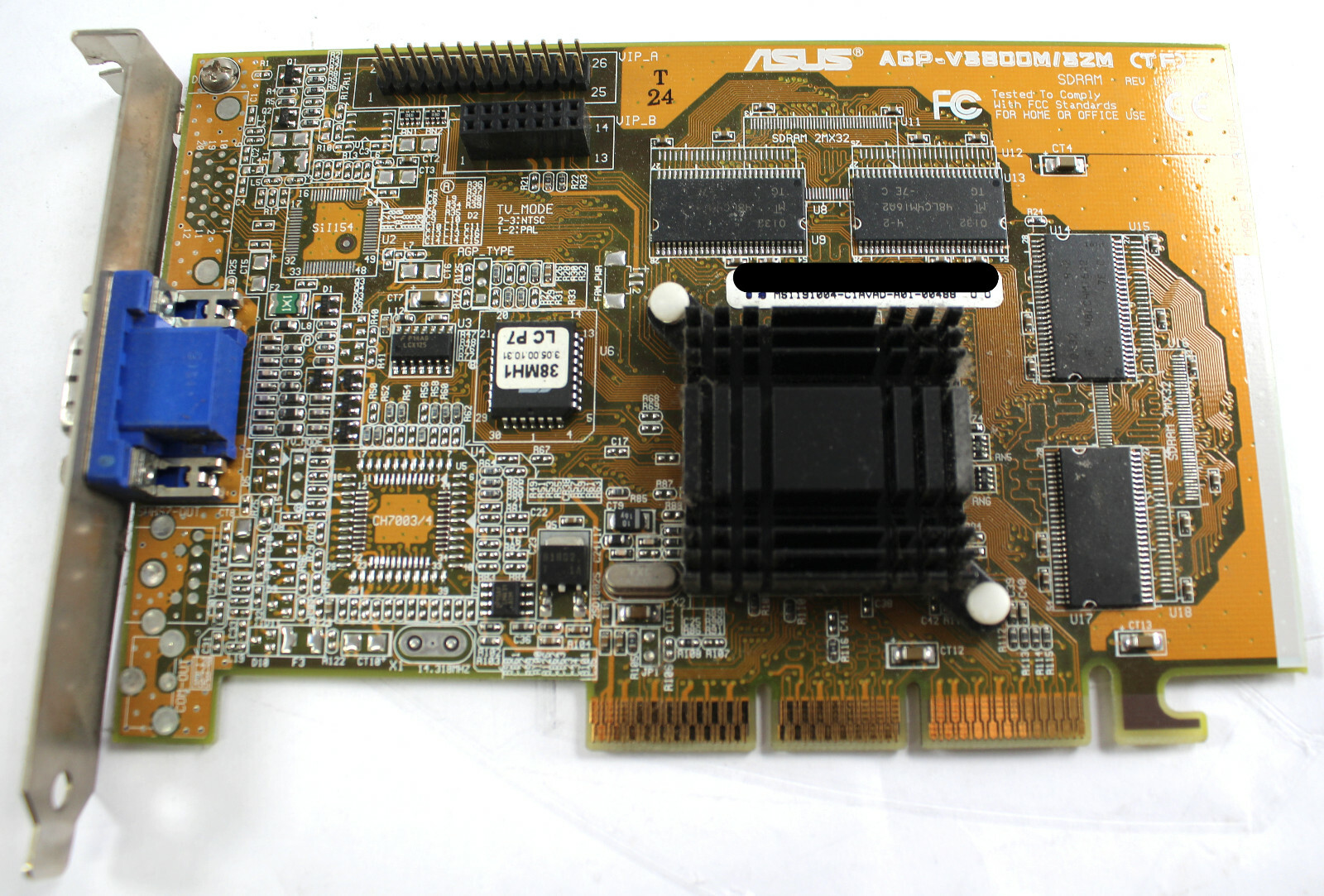 ASUS AGP-V3800M/32M NVidia Riva TNT2 32MB AGP Video Graphics Card