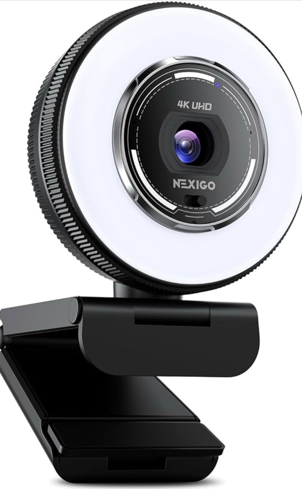 NexiGo N680E Pro 4K Webcam with Ring Light, PDAF Autofocus, 1080p 60FPS