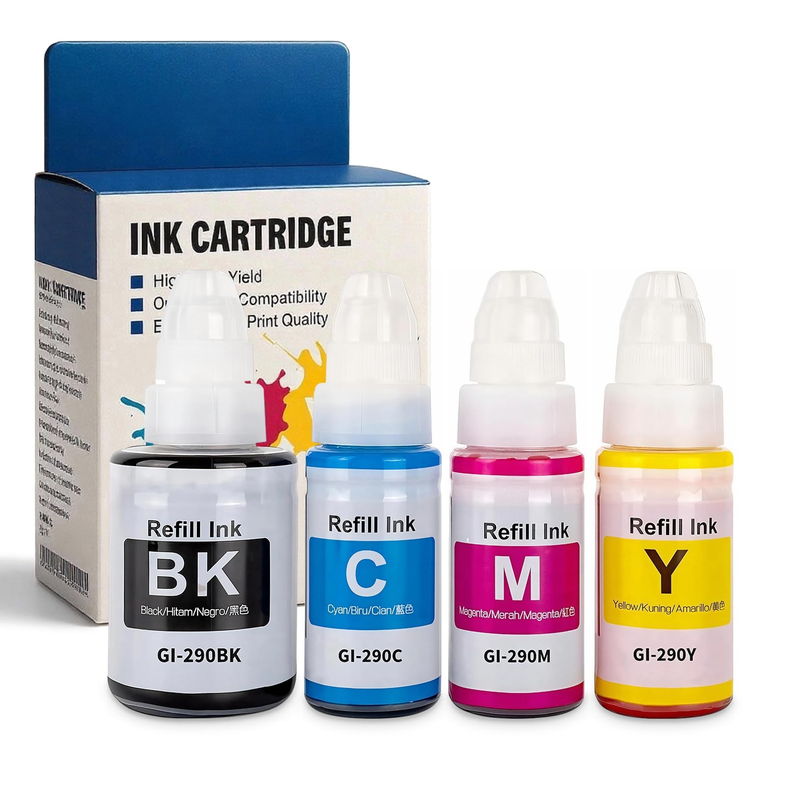 GI-290 GI290 Ink Refill Bottles Compatible for Canon Pixma G4210 G2200 G3200 ...