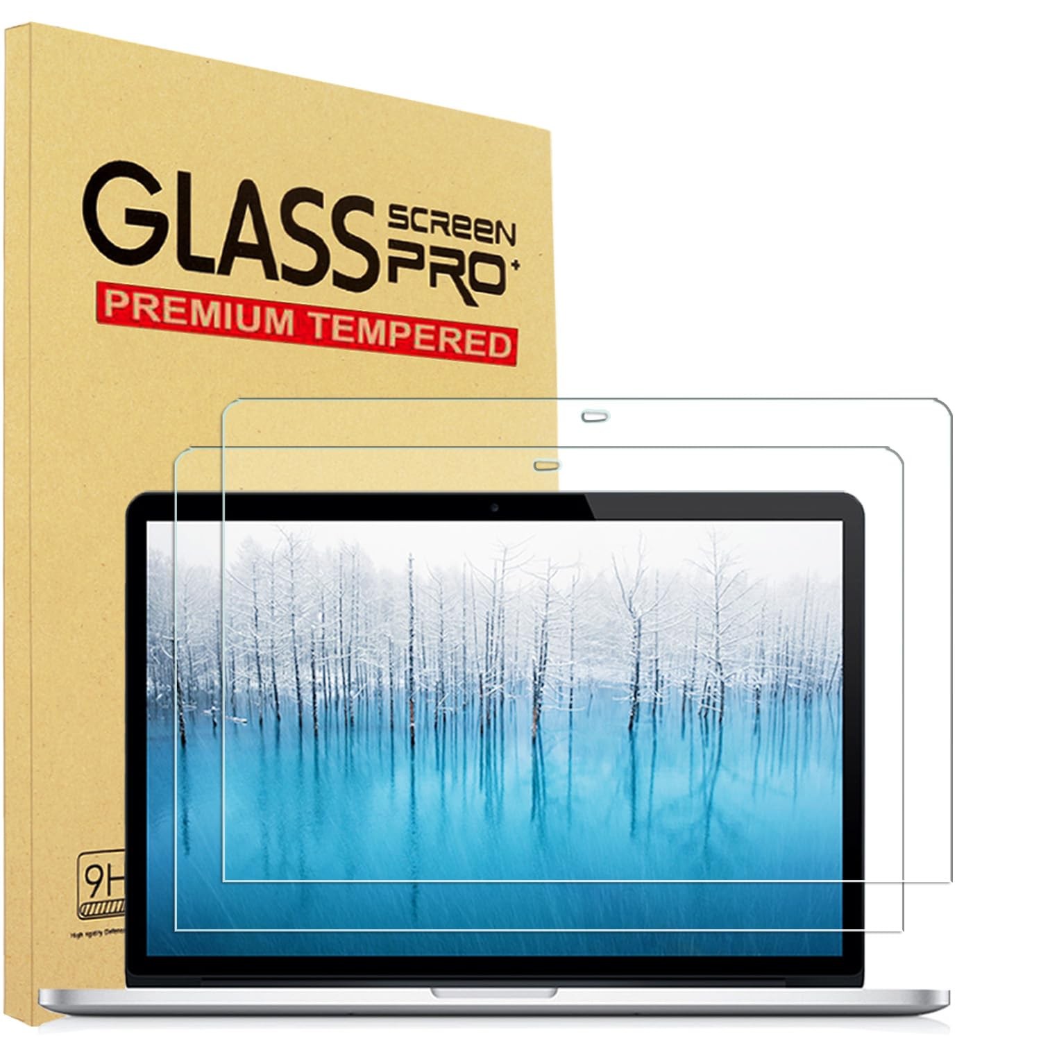 YINOVEEN 2 Pack Tempered Glass Screen Protector MacBook Pro 13'' (2016-2023)