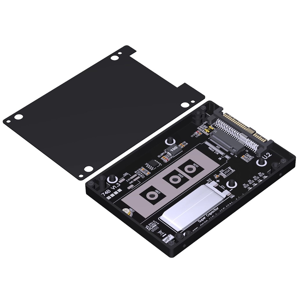 ADT Link M.2 to U.2 U.3 SSD Adapter, PCIe 5.0 Gen 5 NVMe Converter Card
