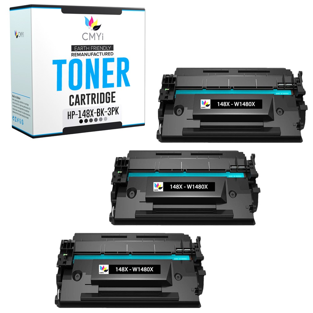 3-Pack CMYi Replacement Toner 148X Cartridges for HP LaserJet Pro MFP 4101fdwe