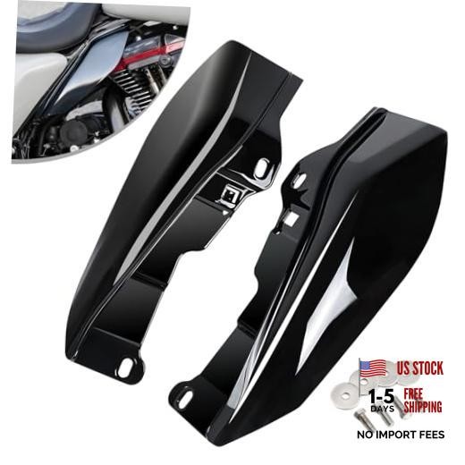 Mid Frame Air Heat Deflectors Compatible for Harley Touring and Trike Black