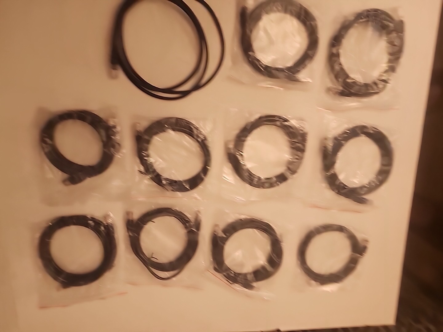 Ethernet Patch Cable  Black 5 Feet Lot Of 11 New In Bags. 
