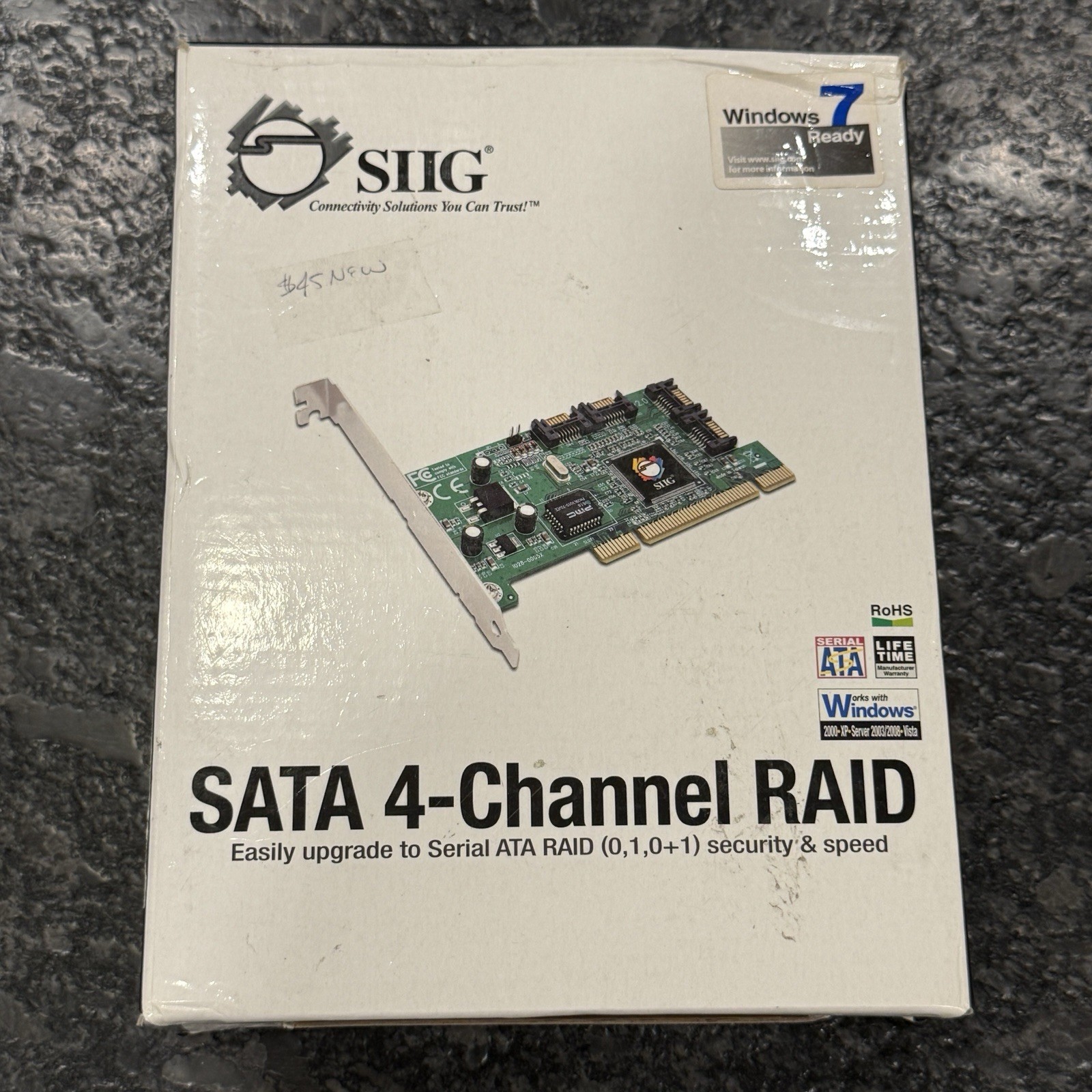 SIIG SC-SA4R12-S2 SIIG Serial ATA 4-Channel RAID - PCI - Brand New Open Box
